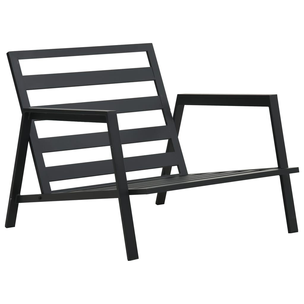 Set mobilier grădină cu perne 5 piese gri închis aluminiu GartenMobel Dekor