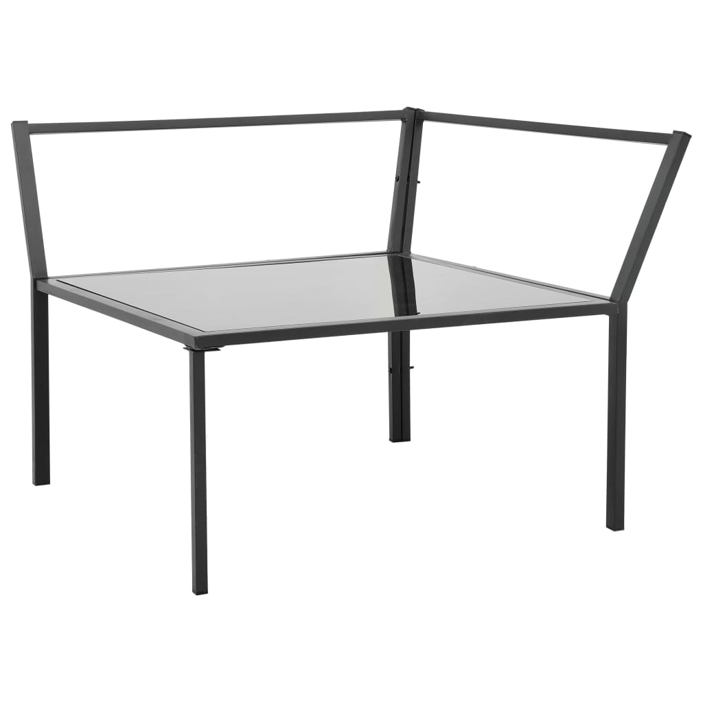 Set mobilier grădină cu perne 5 piese gri închis aluminiu GartenMobel Dekor