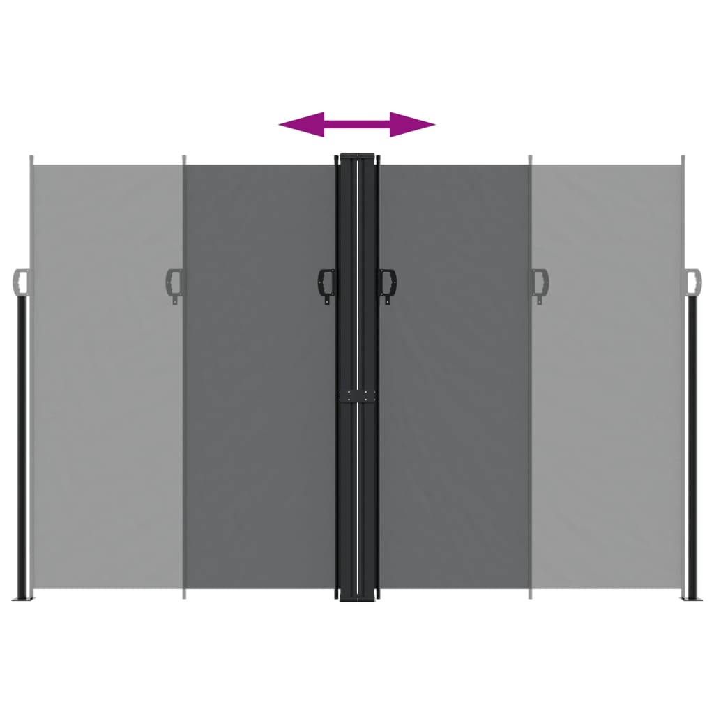 Copertină laterală retractabilă, negru, 220x1000 cm GartenMobel Dekor