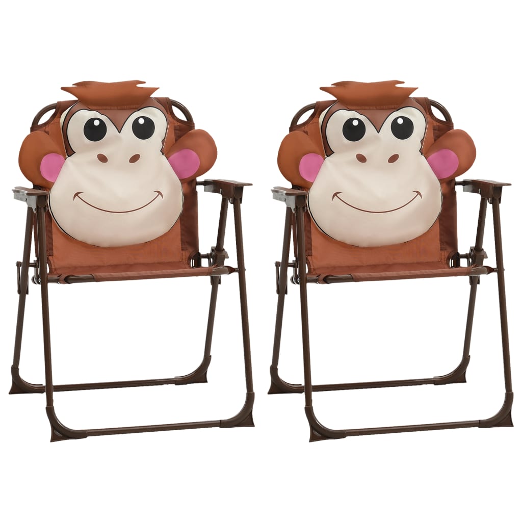 Set bistro de grădină pentru copii, cu umbrelă, 3 piese, maro GartenMobel Dekor