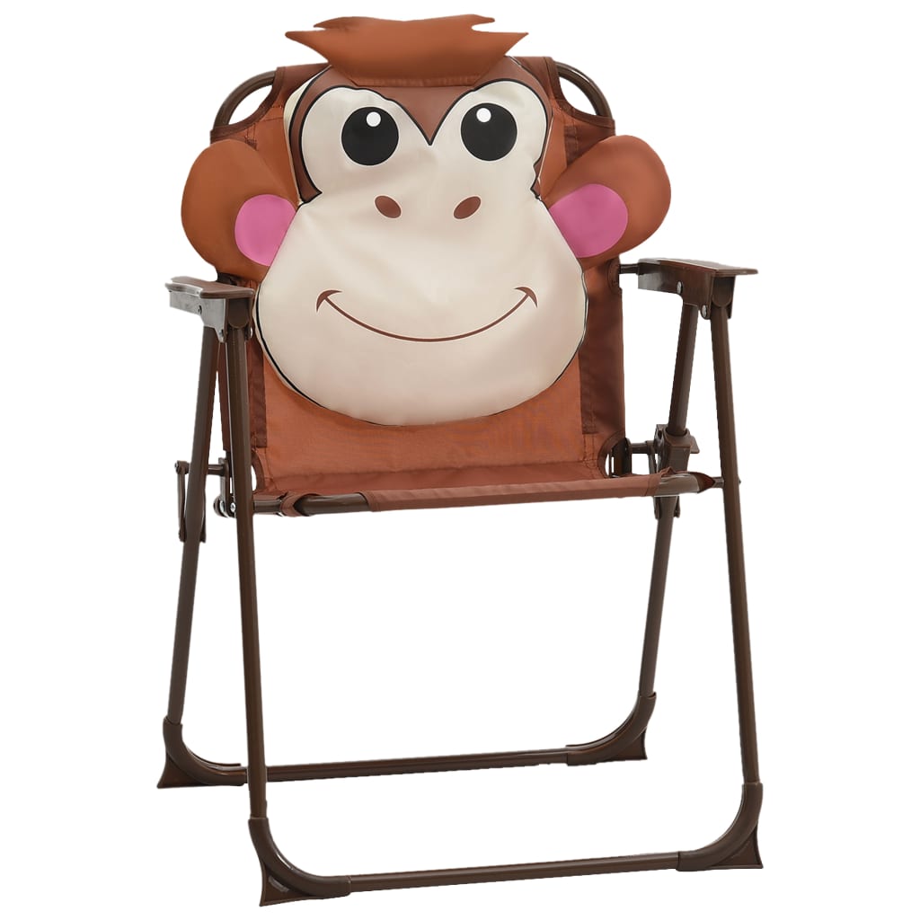 Set bistro de grădină pentru copii, cu umbrelă, 3 piese, maro GartenMobel Dekor