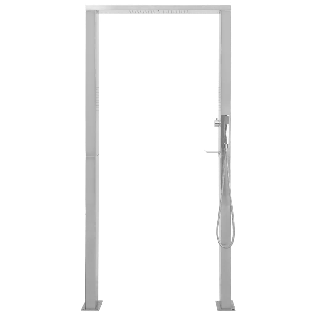 Duș de grădină, oțel inoxidabil, jeturi duble GartenMobel Dekor