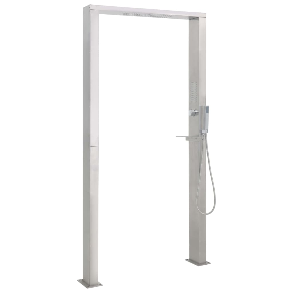 Duș de grădină, oțel inoxidabil, jeturi duble GartenMobel Dekor