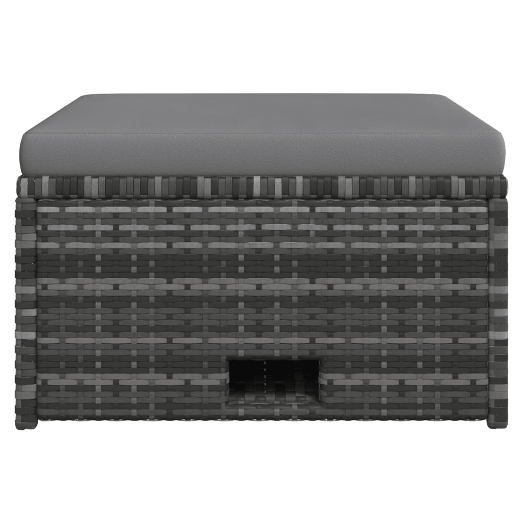 Set mobilier de grădină cu perne, 4 piese, poliratan, gri GartenMobel Dekor