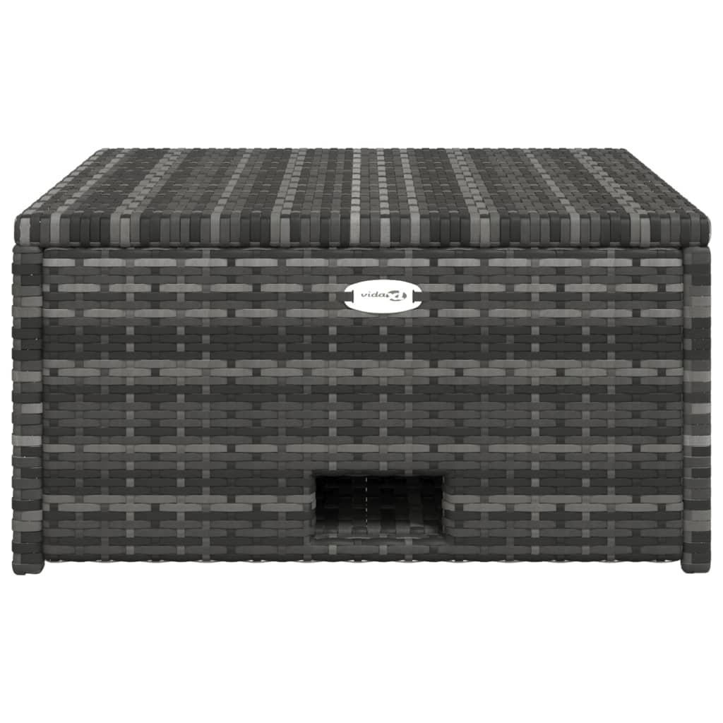 Set mobilier de grădină cu perne, 4 piese, poliratan, gri GartenMobel Dekor