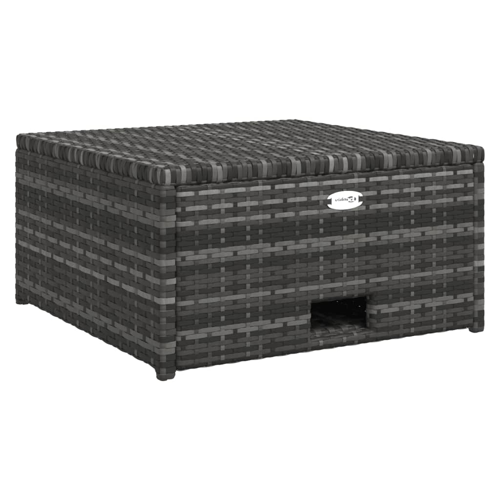 Set mobilier de grădină cu perne, 4 piese, poliratan, gri GartenMobel Dekor