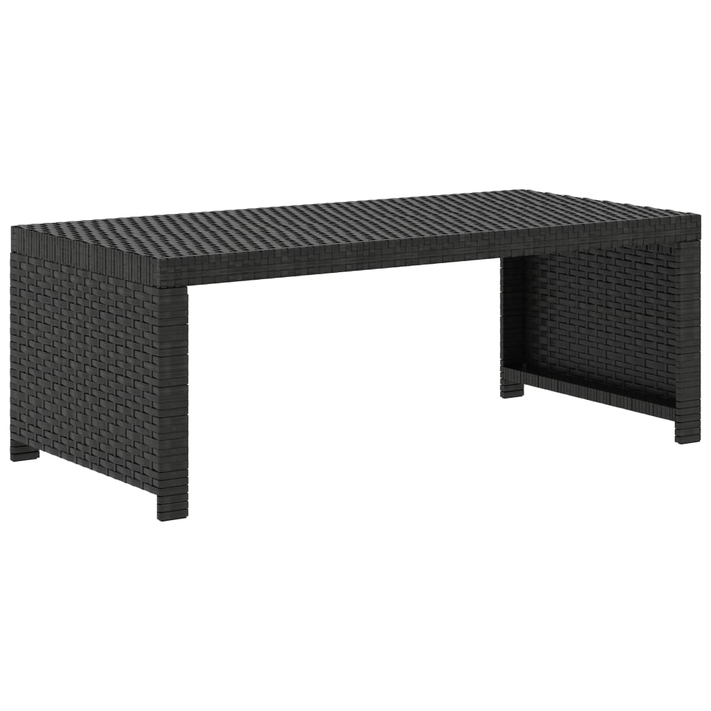 Set mobilier de grădină cu perne, 5 piese, negru, poliratan GartenMobel Dekor