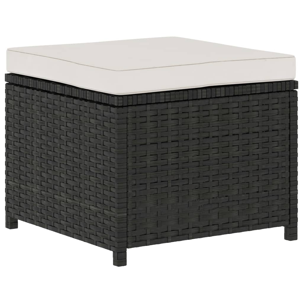 Set mobilier de grădină cu perne, 5 piese, negru, poliratan GartenMobel Dekor