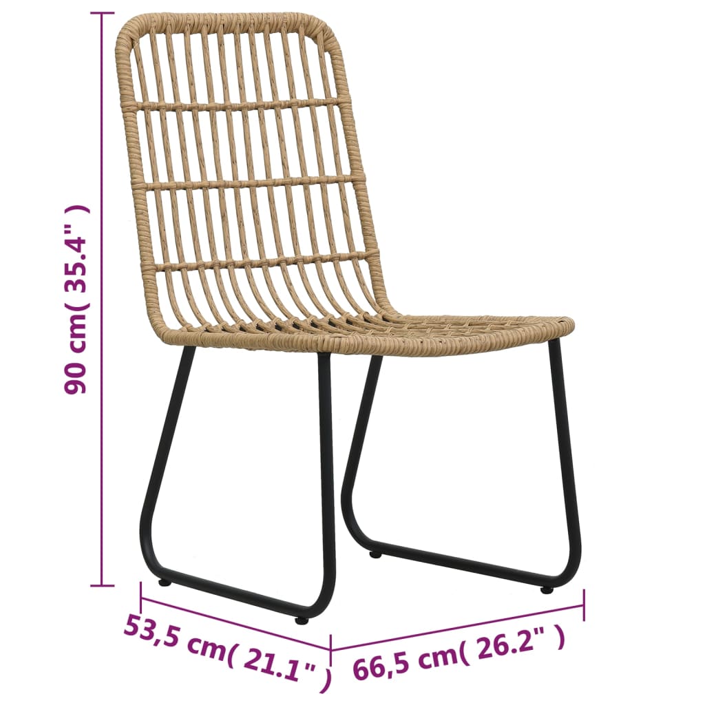 Set mobilier de bistro, 3 piese, stejar, poliratan GartenMobel Dekor