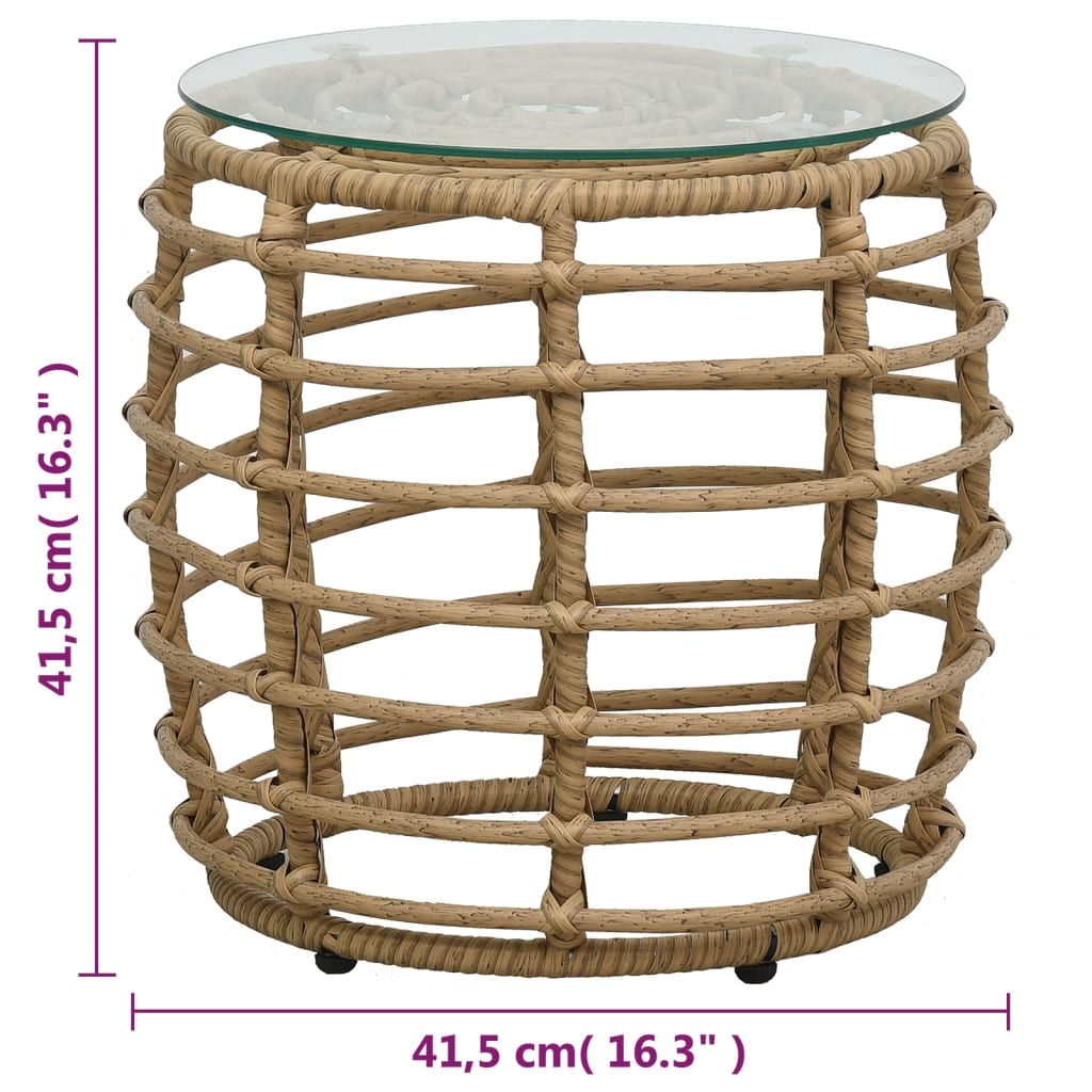 Set mobilier de bistro, 3 piese, stejar, poliratan GartenMobel Dekor