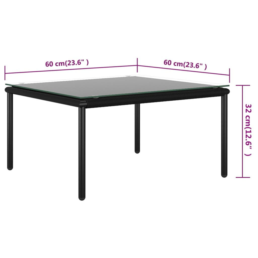 Set mobilier de grădină cu perne, 5 piese, negru, PVC GartenMobel Dekor
