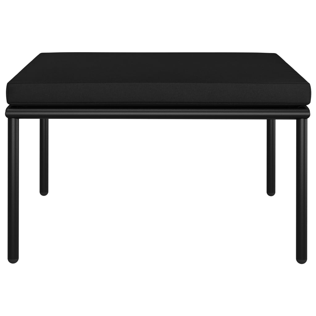 Set mobilier de grădină cu perne, 6 piese, negru, PVC GartenMobel Dekor
