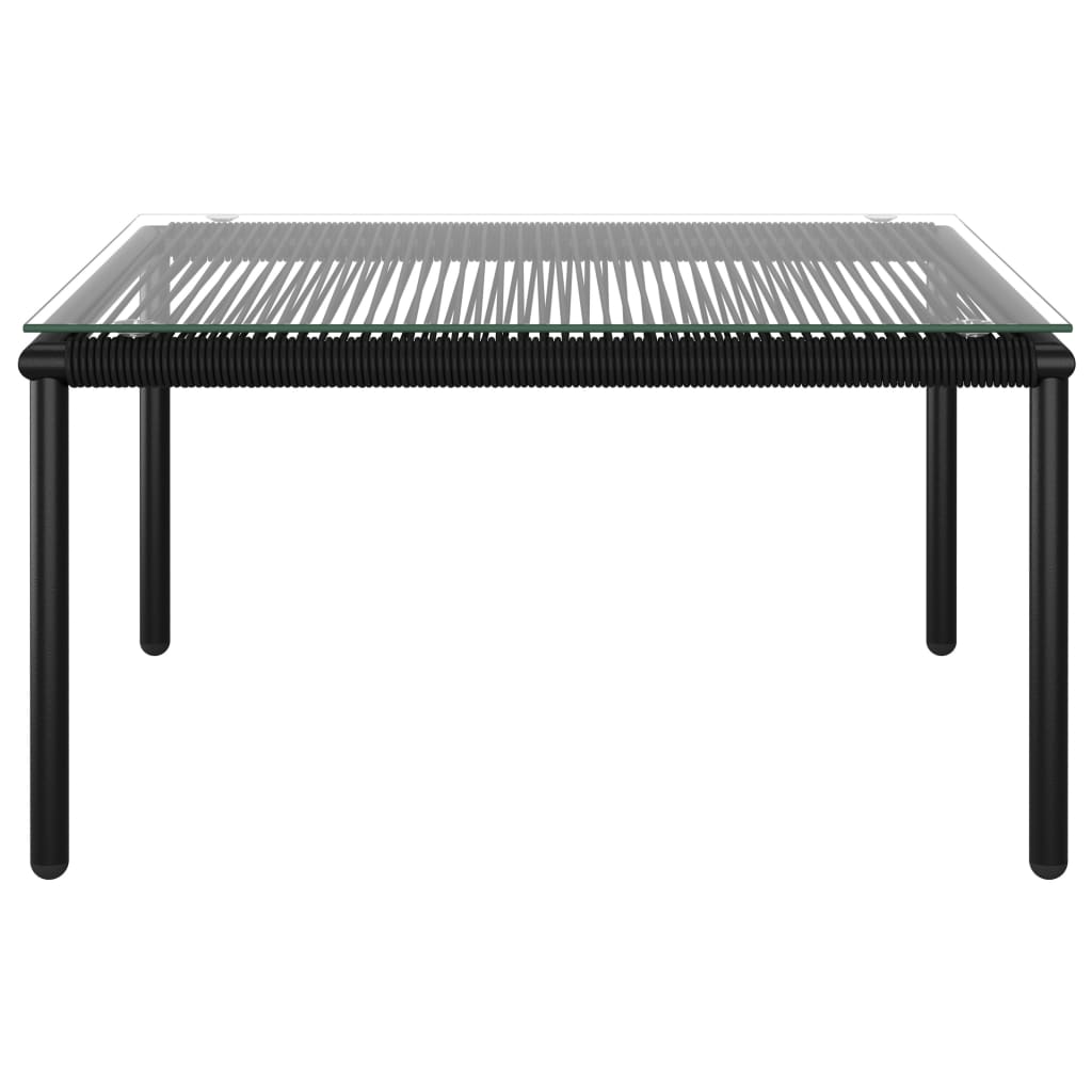 Set mobilier de grădină cu perne, 6 piese, negru, PVC GartenMobel Dekor
