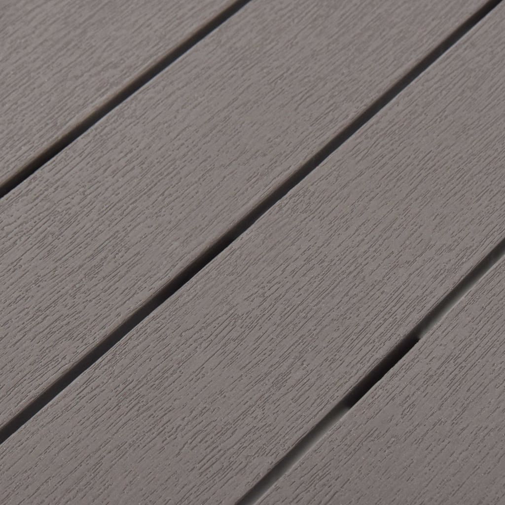 Masă de grădină cu 2 bănci, maro, plastic GartenMobel Dekor