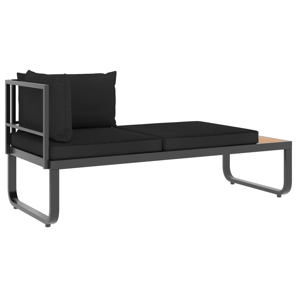 Set canapea de grădină colțar cu perne, 5 piese, aluminiu, WPC GartenMobel Dekor