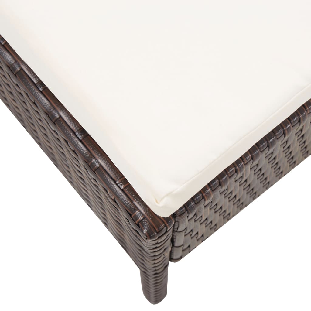 Set canapele de grădină cu perne, 5 piese, maro, poliratan GartenMobel Dekor