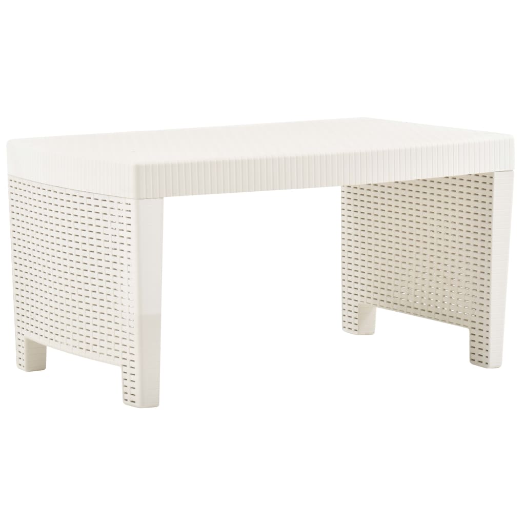 Set mobilier de grădină, 3 piese, alb, plastic GartenMobel Dekor