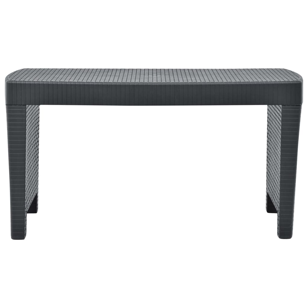 Set mobilier de grădină, 3 piese, antracit, plastic GartenMobel Dekor