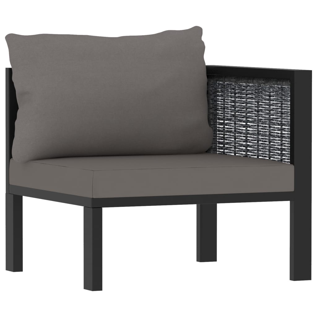 Set mobilier de grădină cu perne, 5 piese, antracit, poliratan GartenMobel Dekor