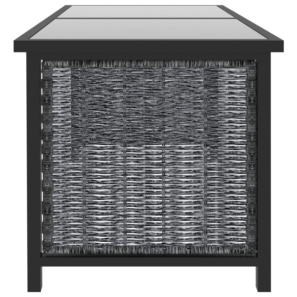 Set mobilier de grădină cu perne, 8 piese, antracit, poliratan GartenMobel Dekor