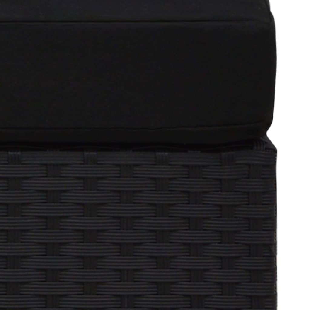 Set mobilier de grădină, 2 piese, negru, poliratan GartenMobel Dekor