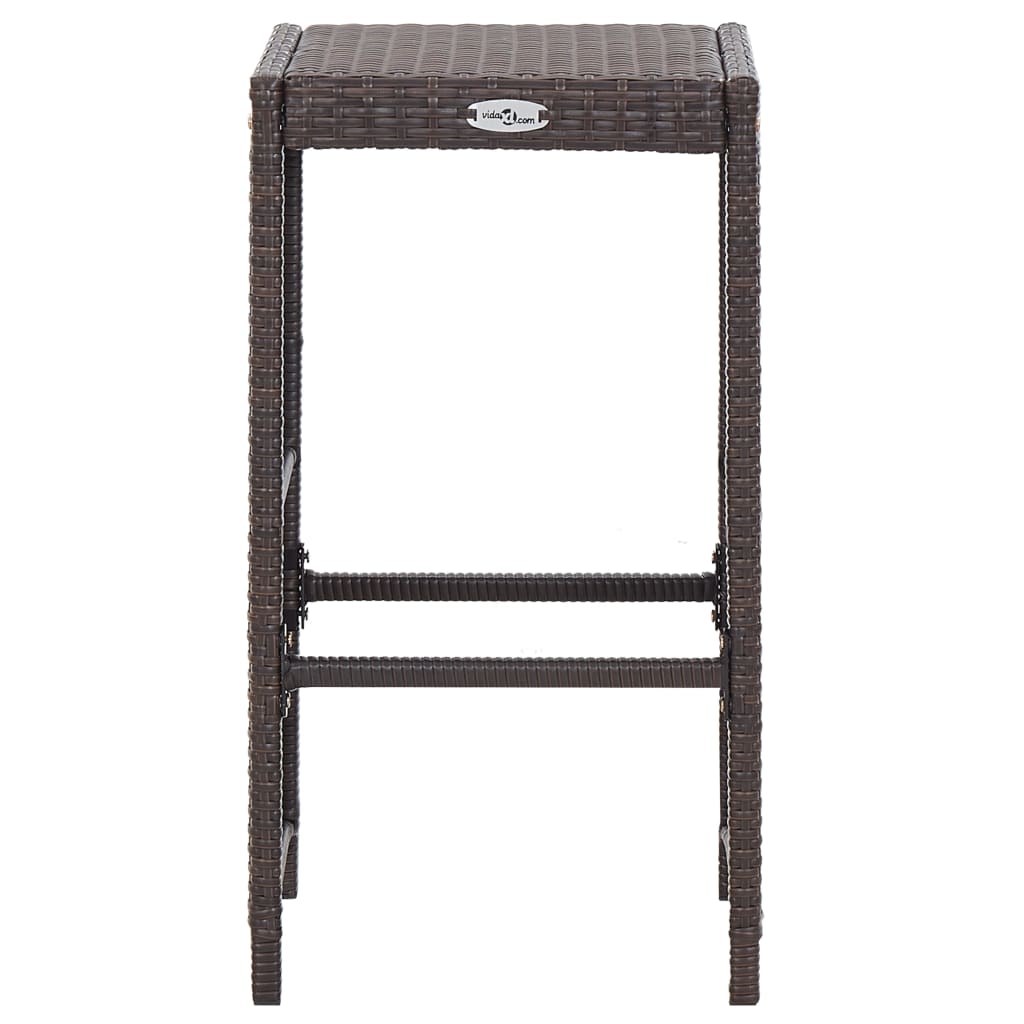 Set mobilier bar de grădină cu perne, 7 piese, maro, poliratan GartenMobel Dekor