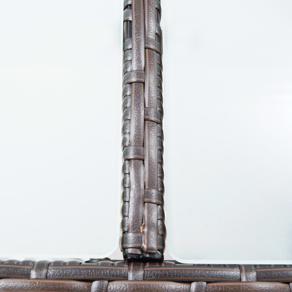 Set mobilier bar de grădină cu perne, 7 piese, maro, poliratan GartenMobel Dekor