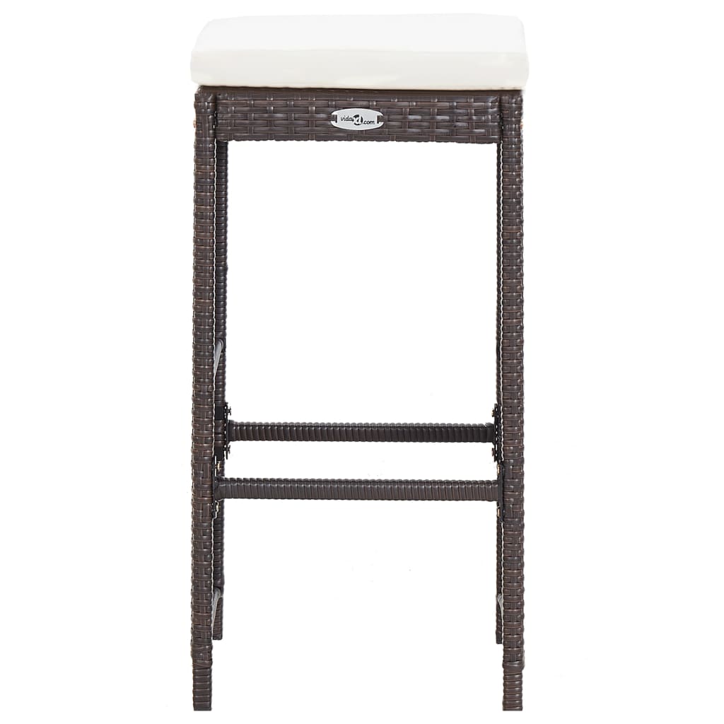 Set mobilier bar de grădină cu perne, 7 piese, maro, poliratan GartenMobel Dekor