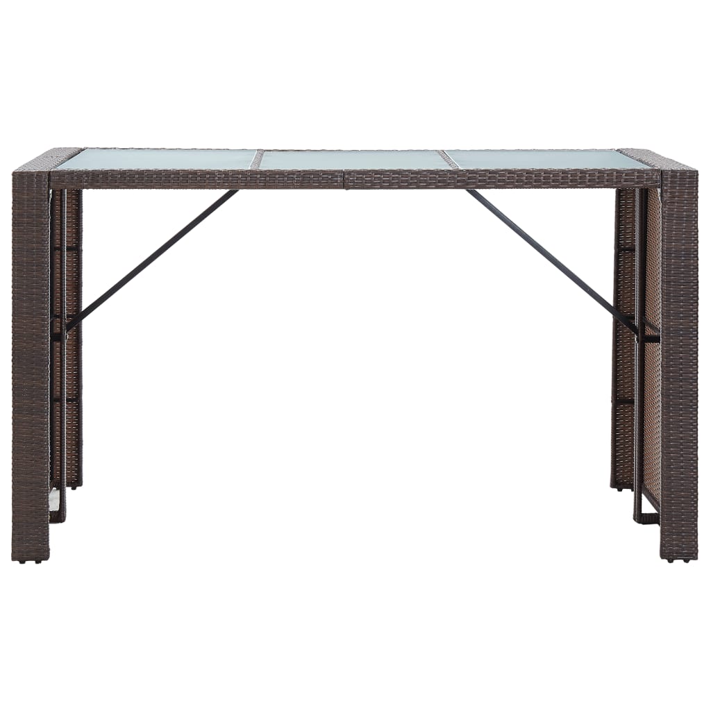 Set mobilier bar de grădină cu perne, 7 piese, maro, poliratan GartenMobel Dekor