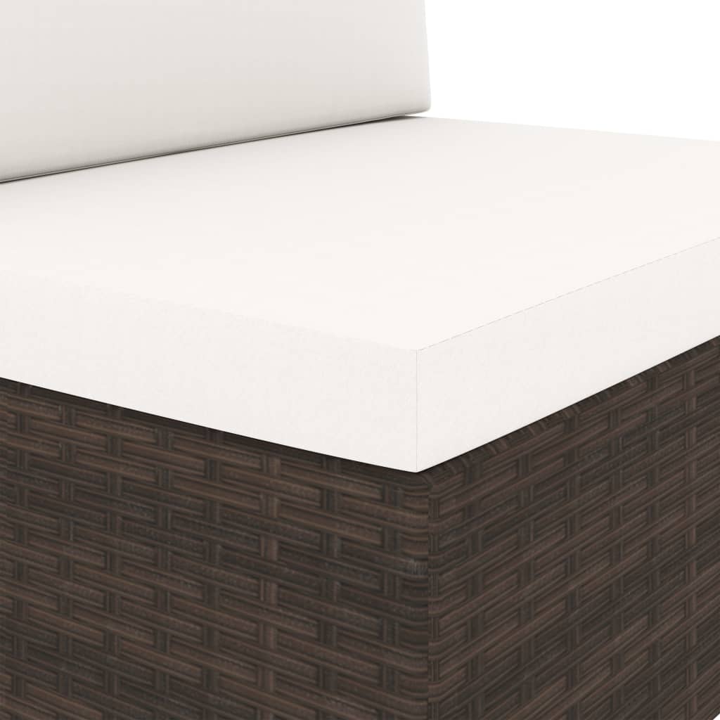 Set mobilier de grădină, 3 piese, maro, poliratan GartenMobel Dekor