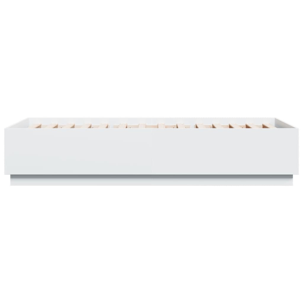 Cadru de pat, alb, 90x200 cm, lemn prelucrat GartenMobel Dekor