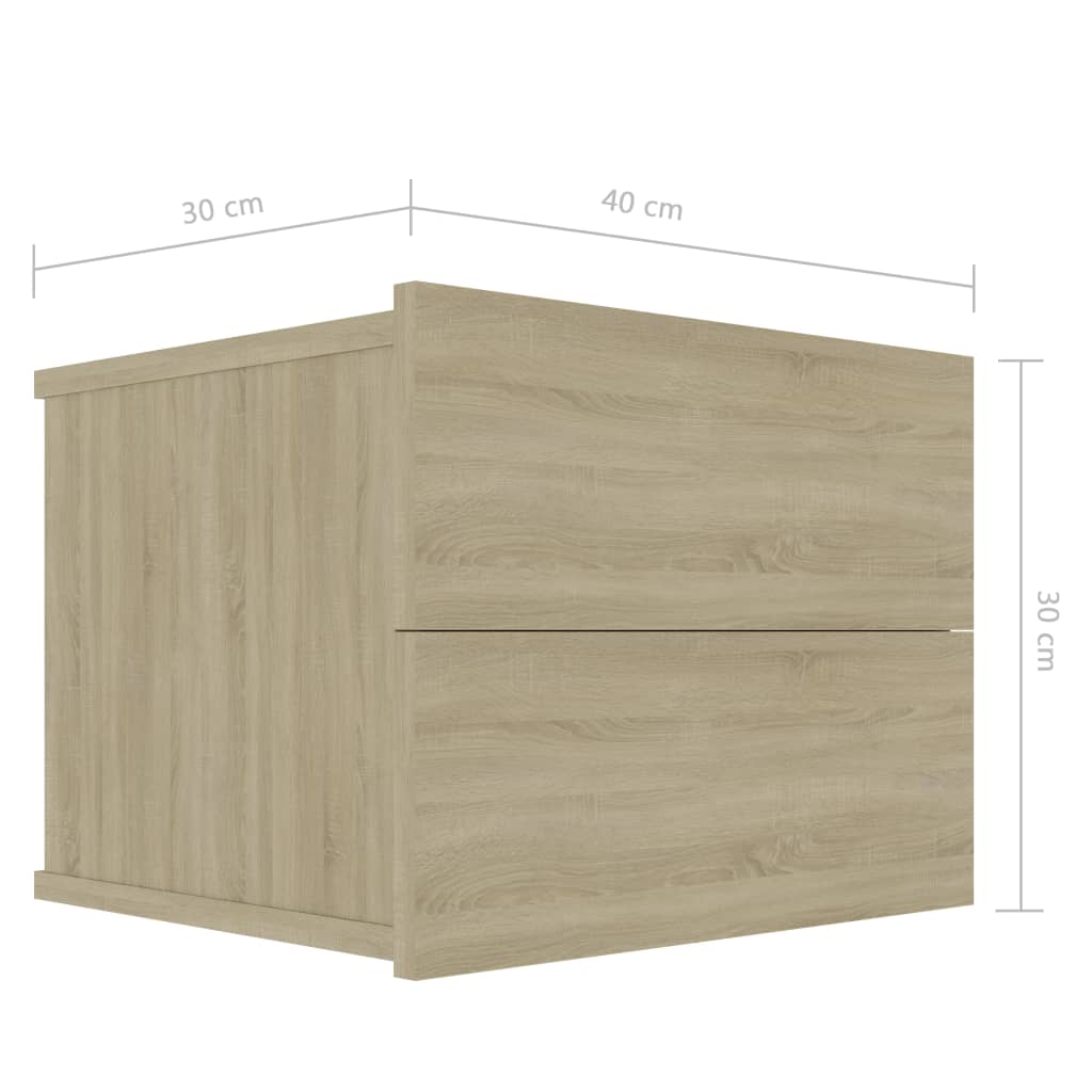Noptiere, 2 buc., stejar Sonoma, 40 x 30 x 30 cm, PAL GartenMobel Dekor