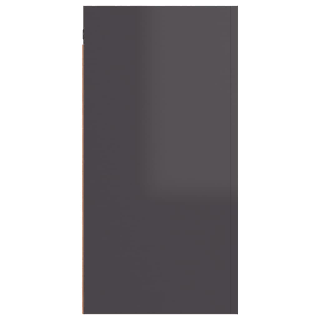 Comode TV, 2 buc., gri extralucios, 30,5x30x60 cm, PAL GartenMobel Dekor