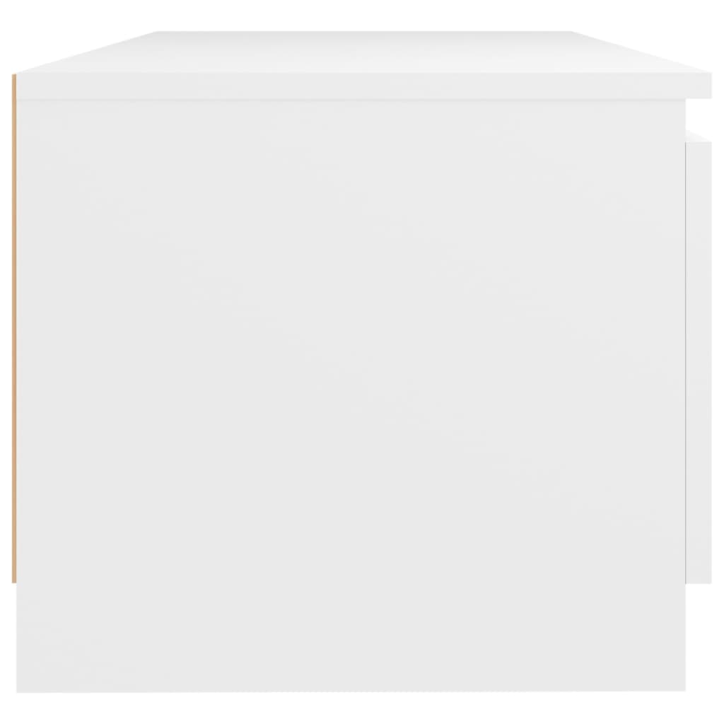 Comodă TV cu lumini LED, alb, 140x40x35,5 cm GartenMobel Dekor