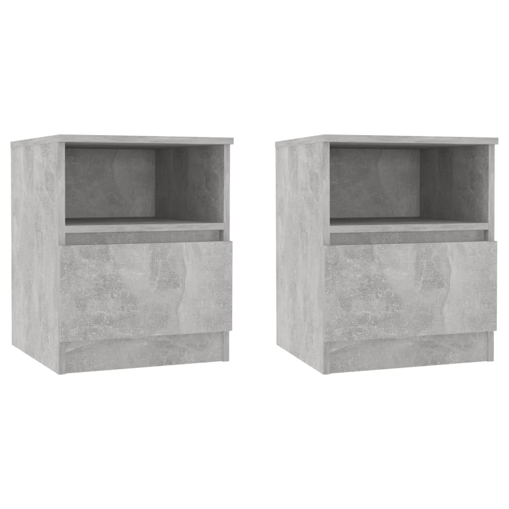 Noptiere, 2 buc., gri beton, 40x40x50 cm, PAL GartenMobel Dekor