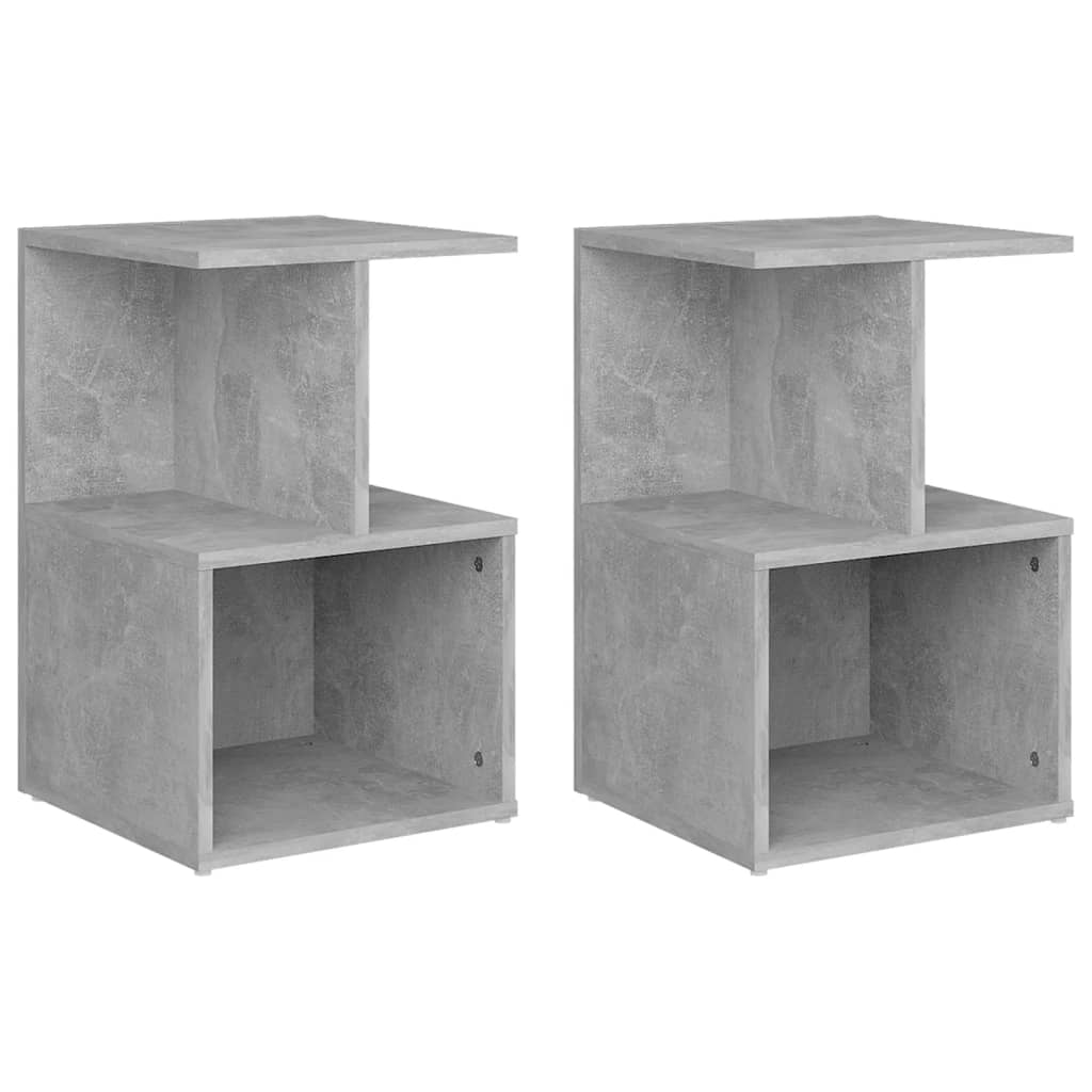 Noptiere, 2 buc., gri beton, 35x35x55 cm, PAL GartenMobel Dekor