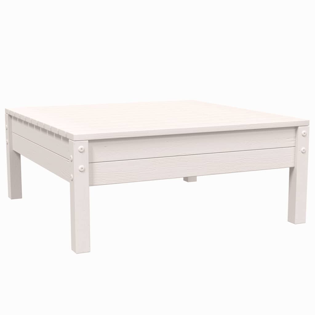 Set mobilier de grădină cu perne, 3 piese, alb, lemn masiv pin GartenMobel Dekor