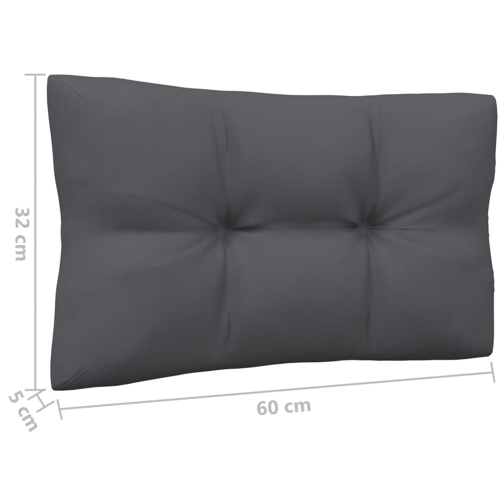 Set mobilier de grădină cu perne, 3 piese, gri, lemn masiv pin GartenMobel Dekor