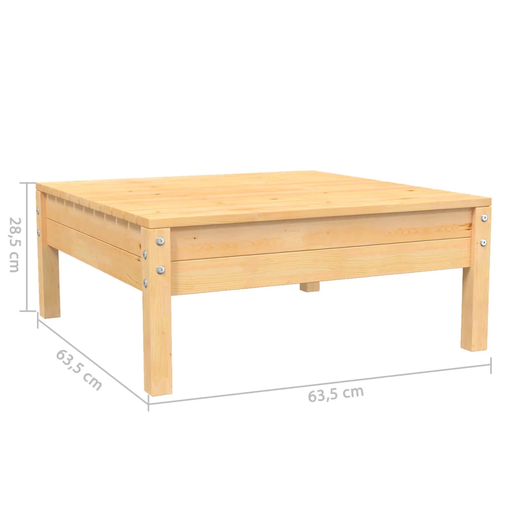 Set mobilier grădină cu perne, 3 piese, gri, lemn masiv pin  GartenMobel Dekor