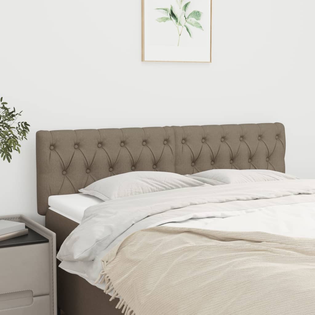 Tăblii de pat, 2 buc, gri taupe, 72x7x78/88 cm, textil GartenMobel Dekor