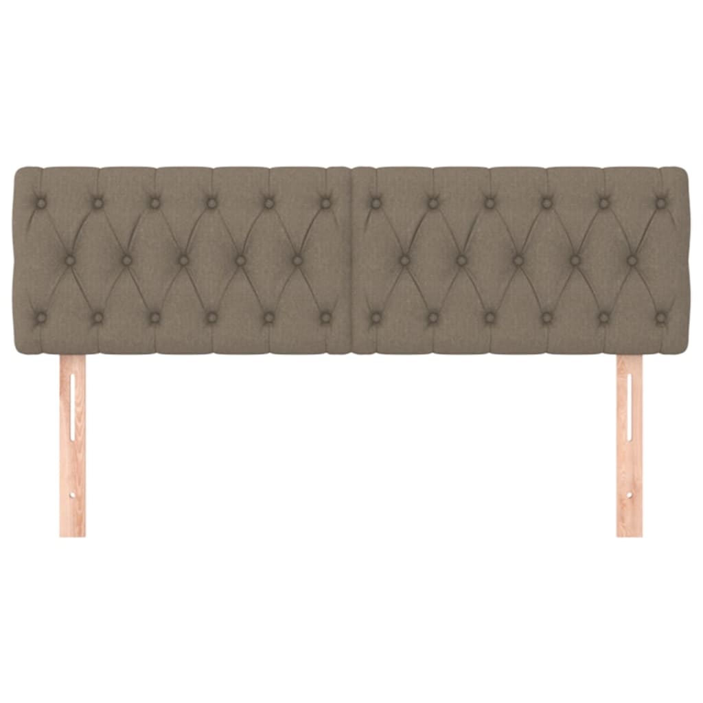 Tăblii de pat, 2 buc, gri taupe, 72x7x78/88 cm, textil GartenMobel Dekor