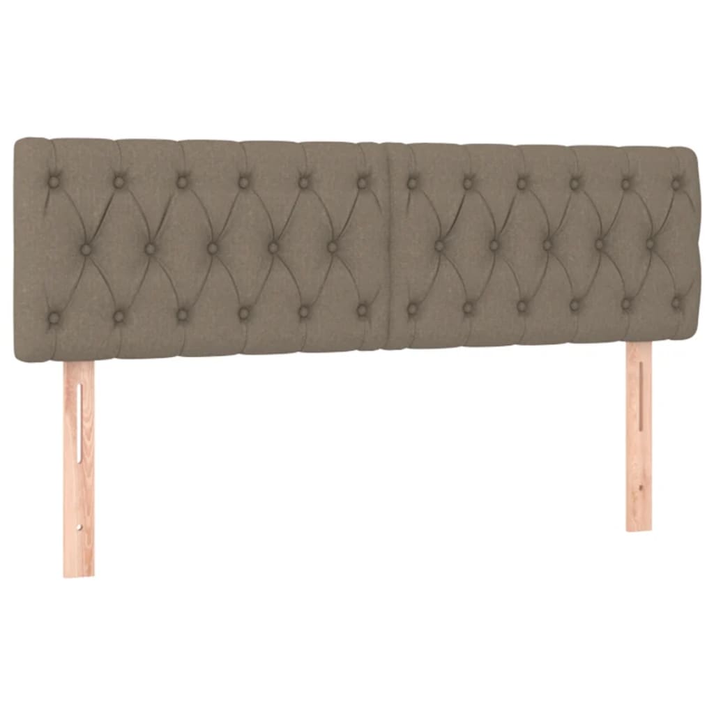 Tăblii de pat, 2 buc, gri taupe, 72x7x78/88 cm, textil GartenMobel Dekor