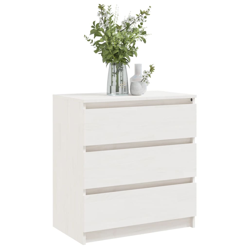 Noptieră, alb, 60x36x64 cm, lemn masiv de pin GartenMobel Dekor