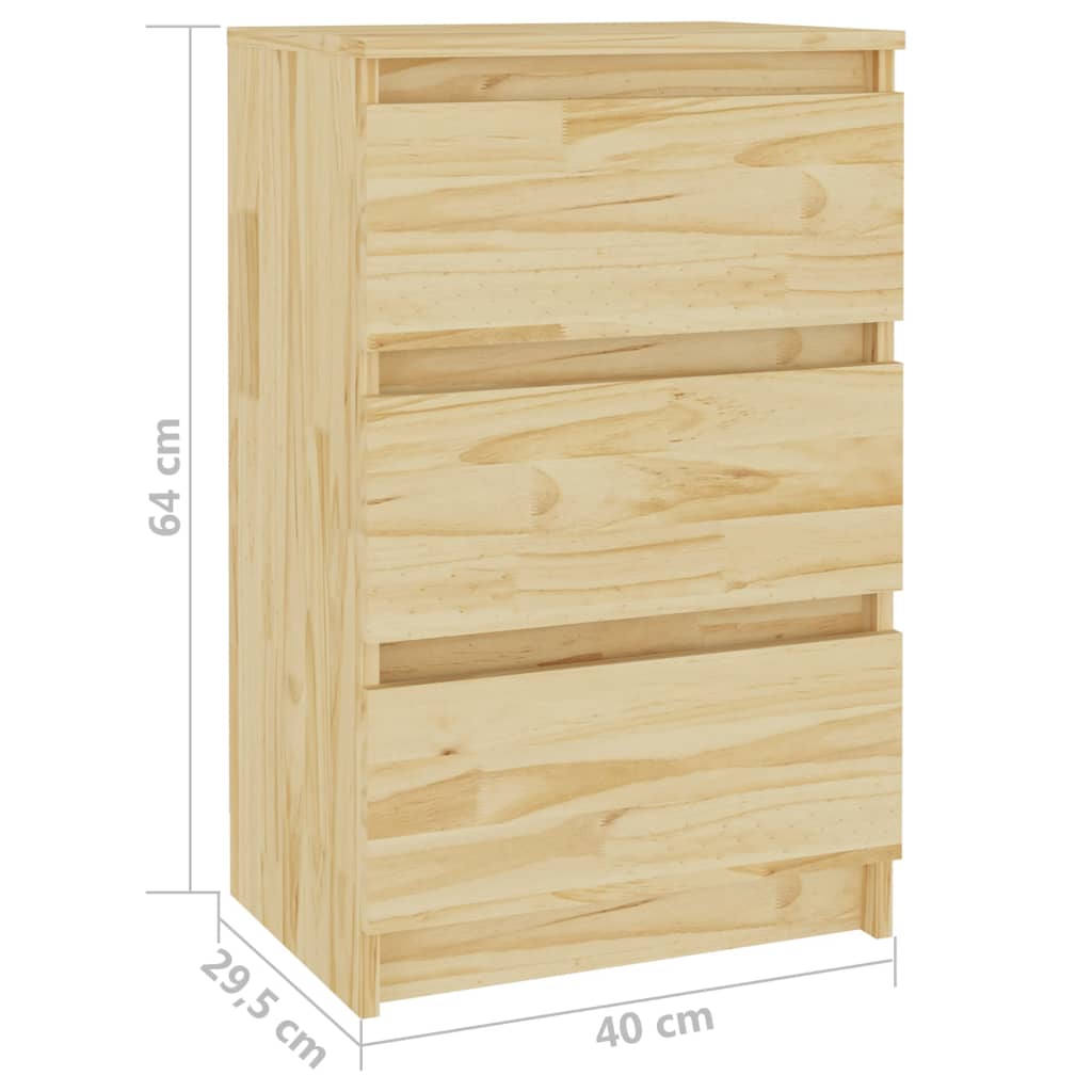 Noptiere, 2 buc., 40x29,5x64 cm, lemn masiv de pin GartenMobel Dekor