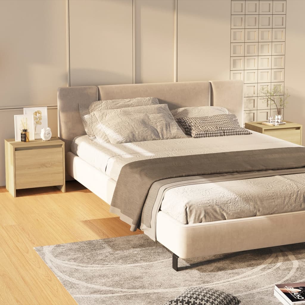 Noptiere, 2 buc., stejar sonoma, 45x34x44,5 cm, PAL GartenMobel Dekor