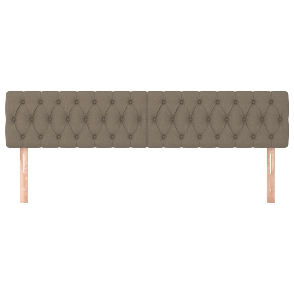 Tăblii de pat, 2 buc, gri taupe, 100x7x78/88 cm, textil GartenMobel Dekor
