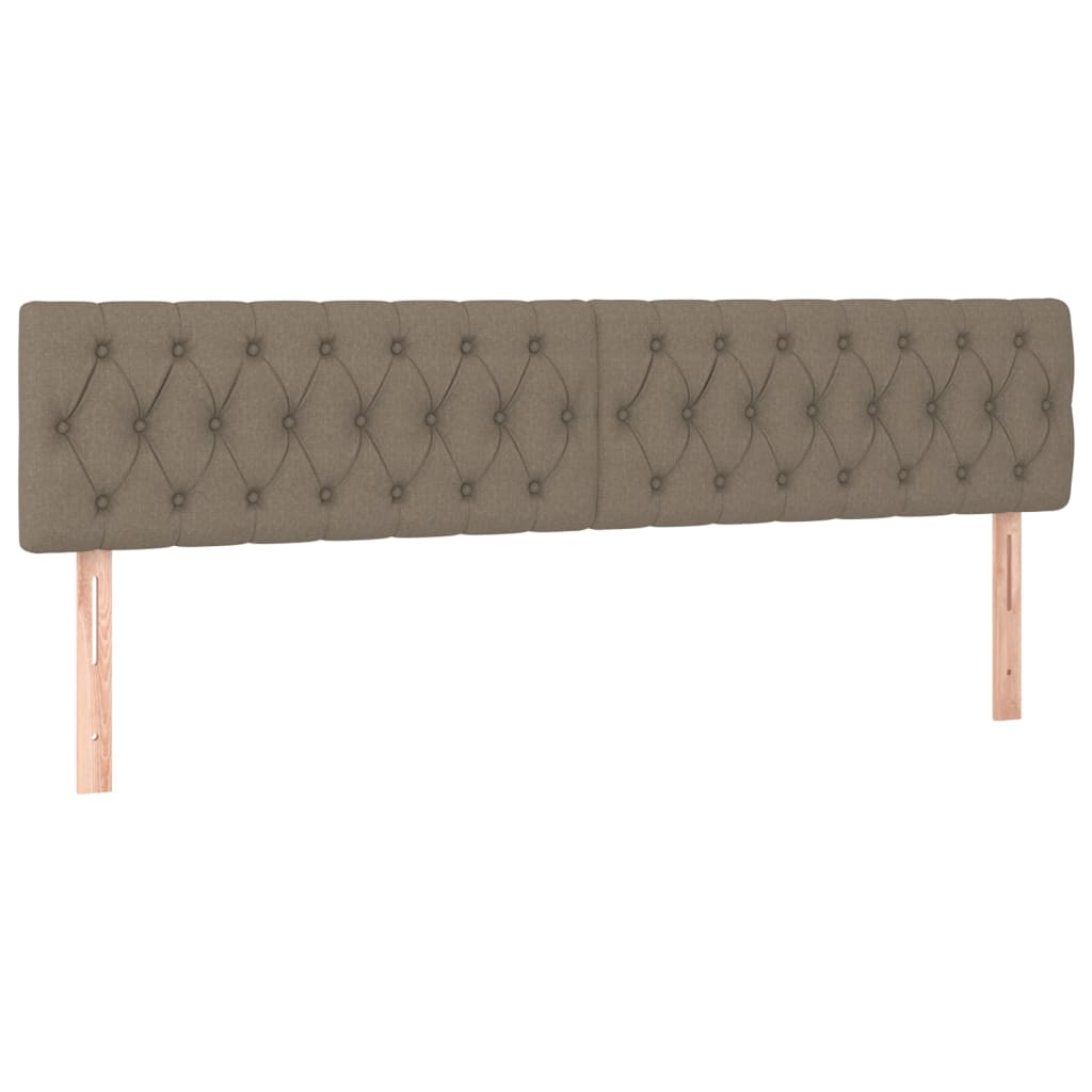 Tăblii de pat, 2 buc, gri taupe, 100x7x78/88 cm, textil GartenMobel Dekor