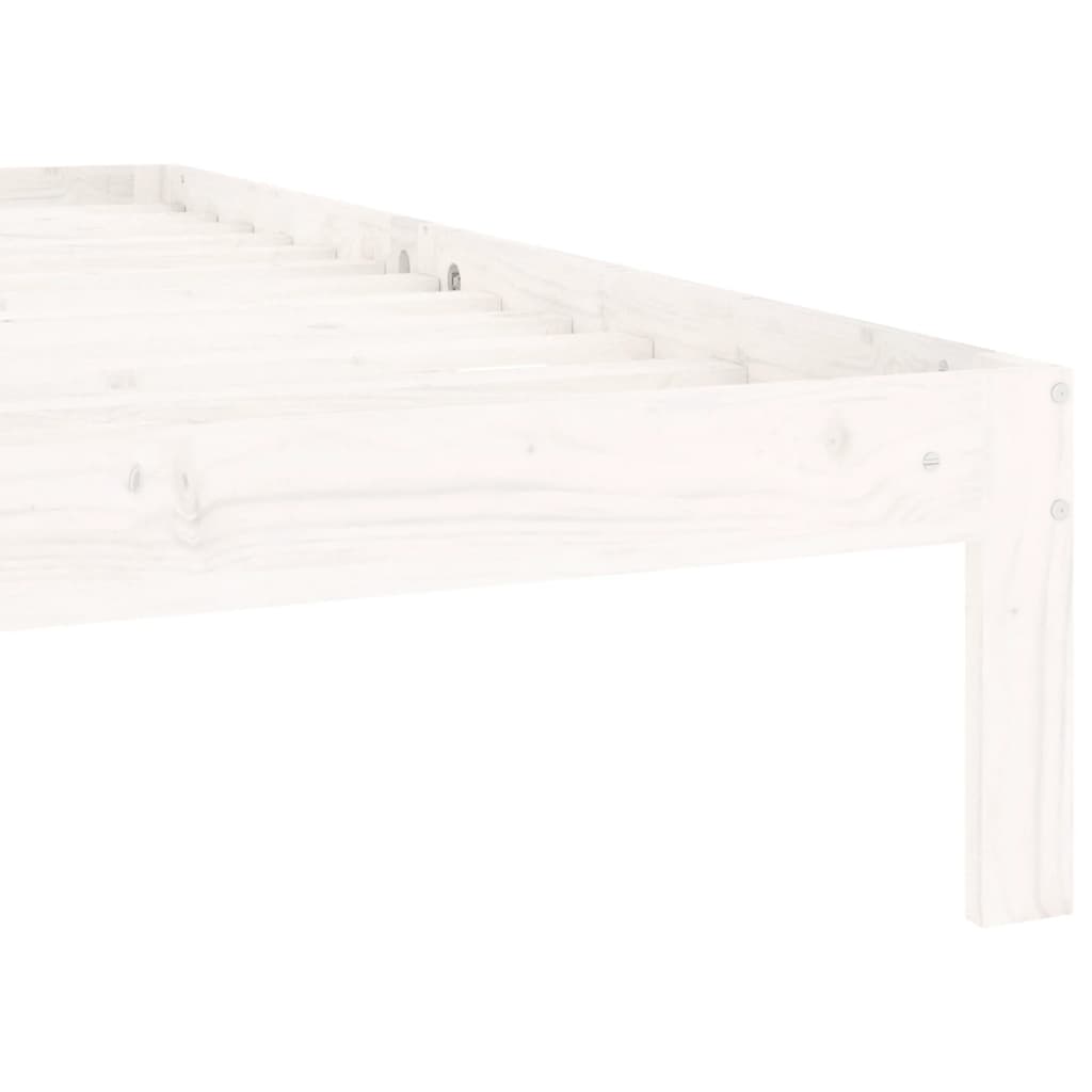 Cadru de pat, alb, 100x200 cm, lemn masiv de pin GartenMobel Dekor