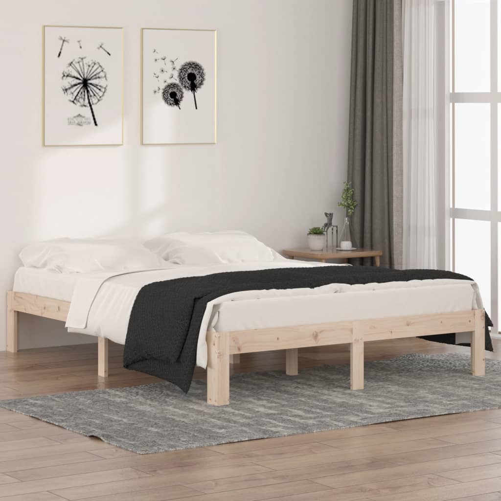 Cadru de pat King Size, 150x200 cm, lemn masiv GartenMobel Dekor