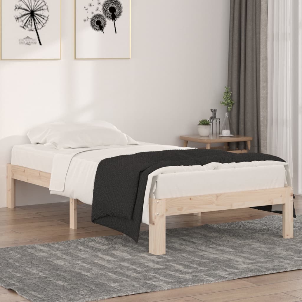 Cadru de pat single, 90x190 cm, lemn masiv GartenMobel Dekor